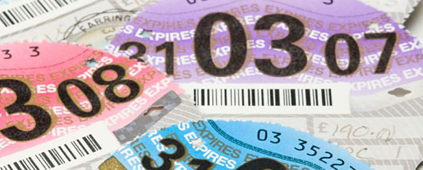 Car tax stickers