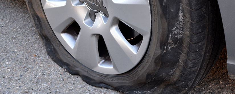 Punctured tyre