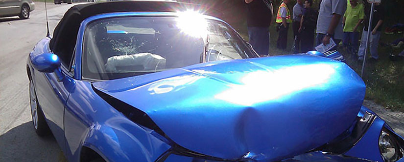 Totalled Mazda